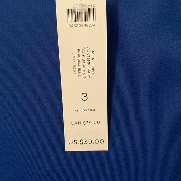 Brand new CHICOs essential blue top - Picture 3 of 3